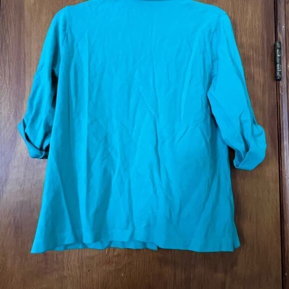 Land’s End Roll Up Sleeve Button Up Blouse MP - Picture 5 of 12